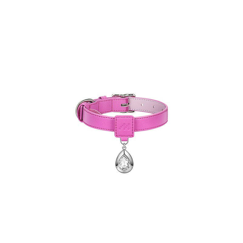 Luxury Pet Gemstone Accessories Dog Collar pink
