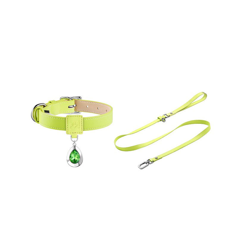 Luxury Pet Gemstone Accessories Dog Collar green