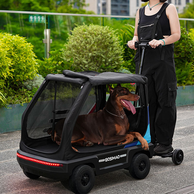 BOSIMAO Large Pet Remote Control Stroller