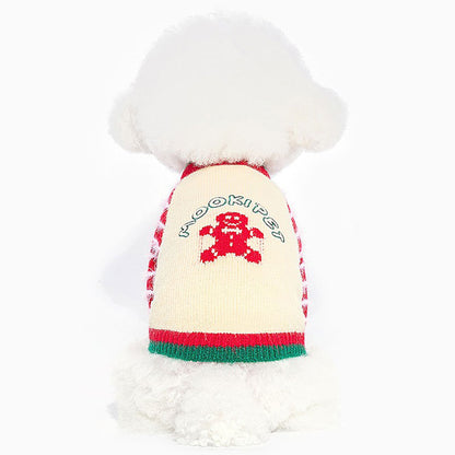 Christmas Gingerbread Man Dog Cozy Sweater