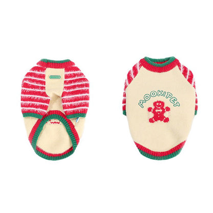 Christmas Gingerbread Man Dog Cozy Sweater