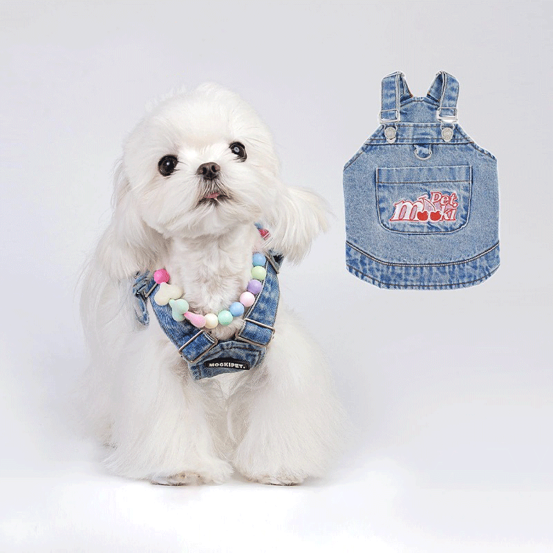 City Picnic Small Dog Thin Denim Vest