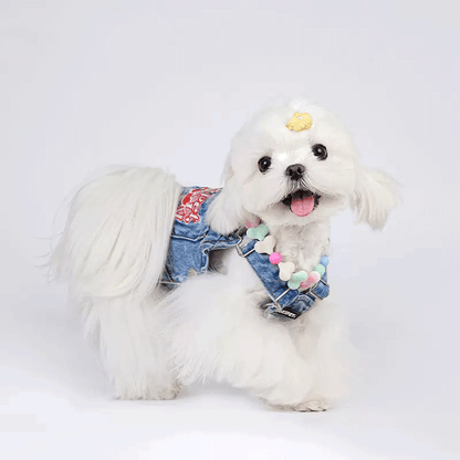 City Picnic Small Dog Thin Denim Vest