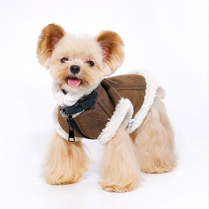 Dapper Suede Dog Vest Jacket