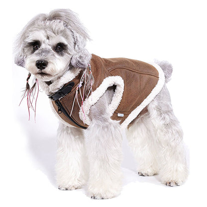 Dapper Suede Dog Vest Jacket