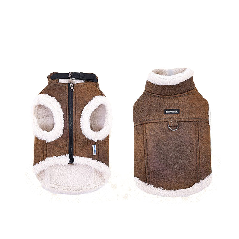 Dapper Suede Dog Vest Jacket