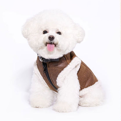 Dapper Suede Dog Vest Jacket