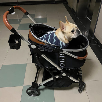 Deluxe Detachable Dog Stroller Black