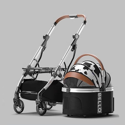 Deluxe Detachable Dog Stroller Milk