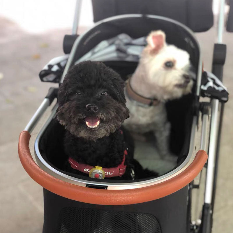 Deluxe Detachable Dog Stroller Milk