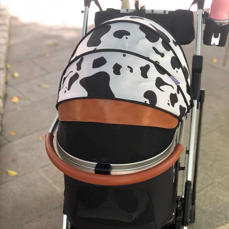 Deluxe Detachable Dog Stroller Milk