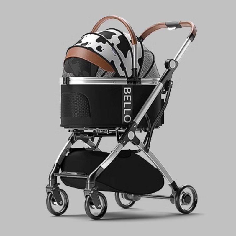 Deluxe Detachable Dog Stroller Milk