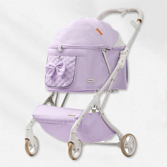 Elegant Bow All-in-One Dog Stroller Pram