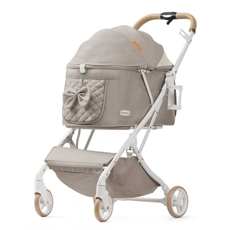 Elegant Bow All-in-One Dog Stroller Pram