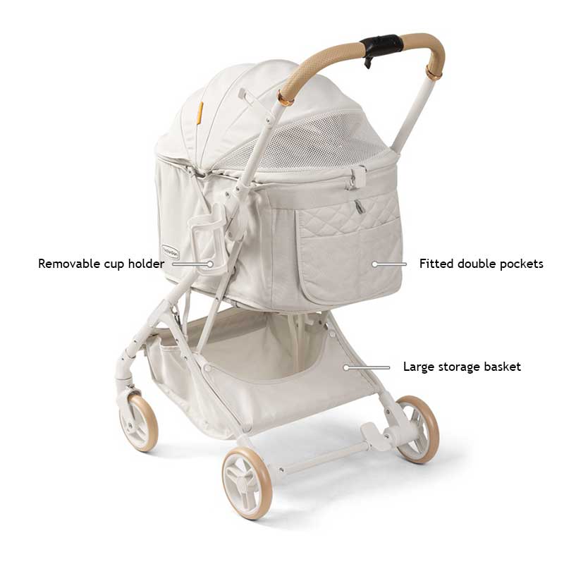 Elegant Bow All-in-One Dog Stroller Pram