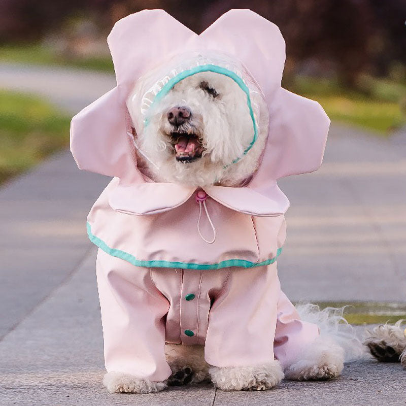 Flower Dog Full Wrap Raincoat