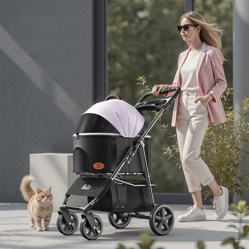 Foldable Dog Stroller Pet Travel Carrier