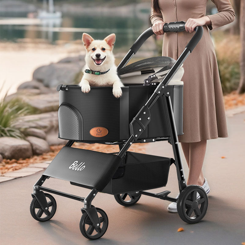 Foldable Dog Stroller Pet Travel Carrier