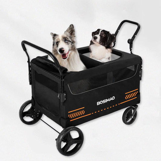 Large Isolated Foldable Dog Carrier Stroller