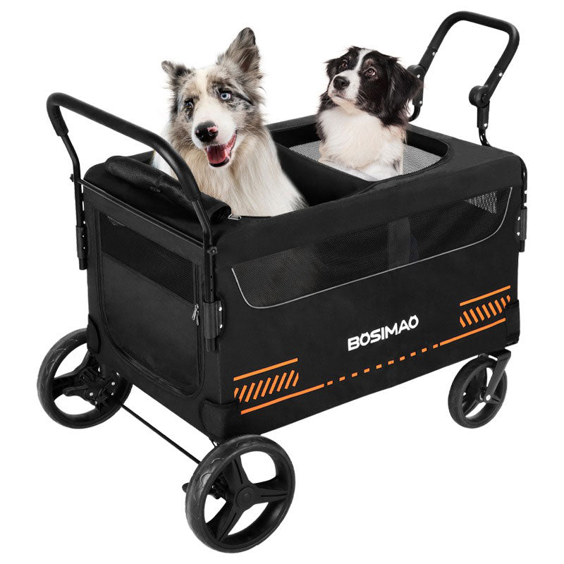 Large Isolated Foldable Dog Carrier Stroller