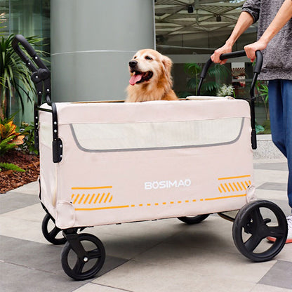 Large Isolated Foldable Dog Carrier Stroller