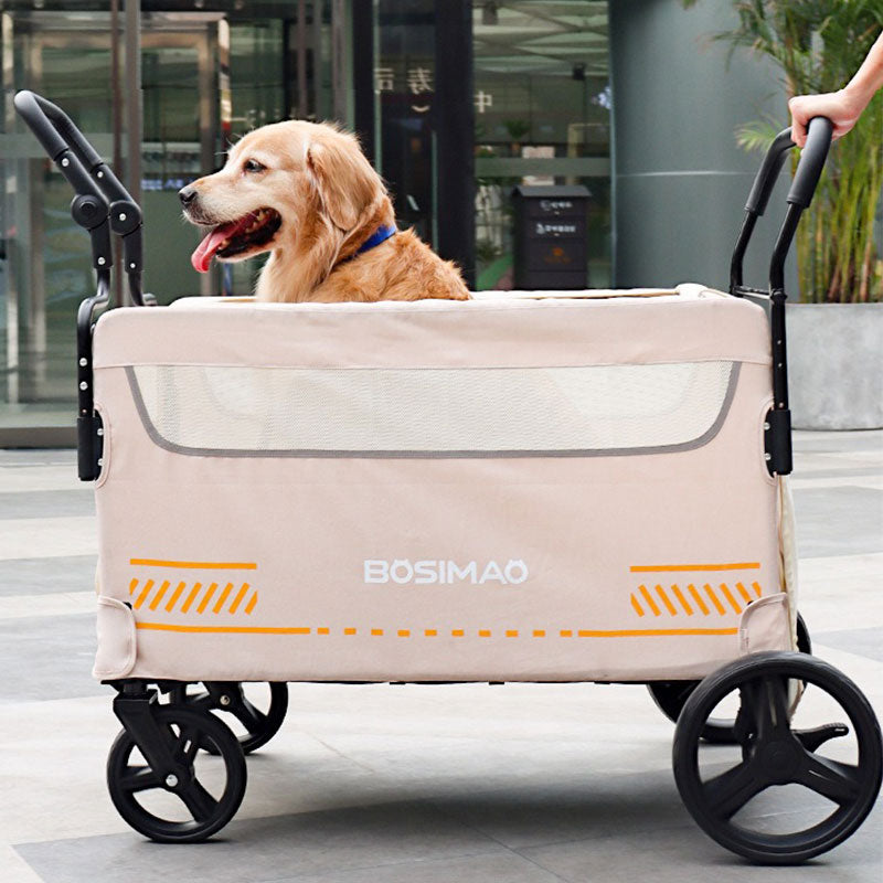 Large Isolated Foldable Dog Carrier Stroller