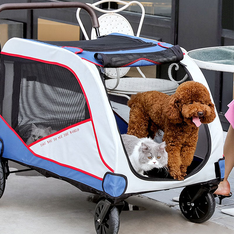 Large Lightweight Foldable Dog Stroller Pram