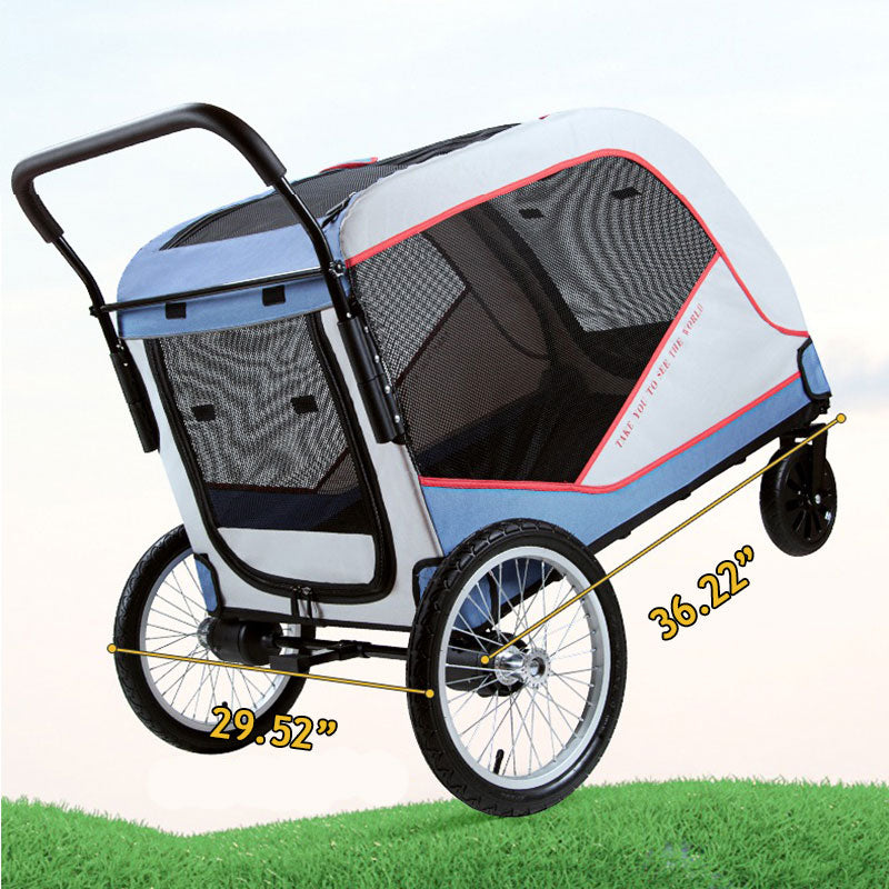 Large Lightweight Foldable Dog Stroller Pram