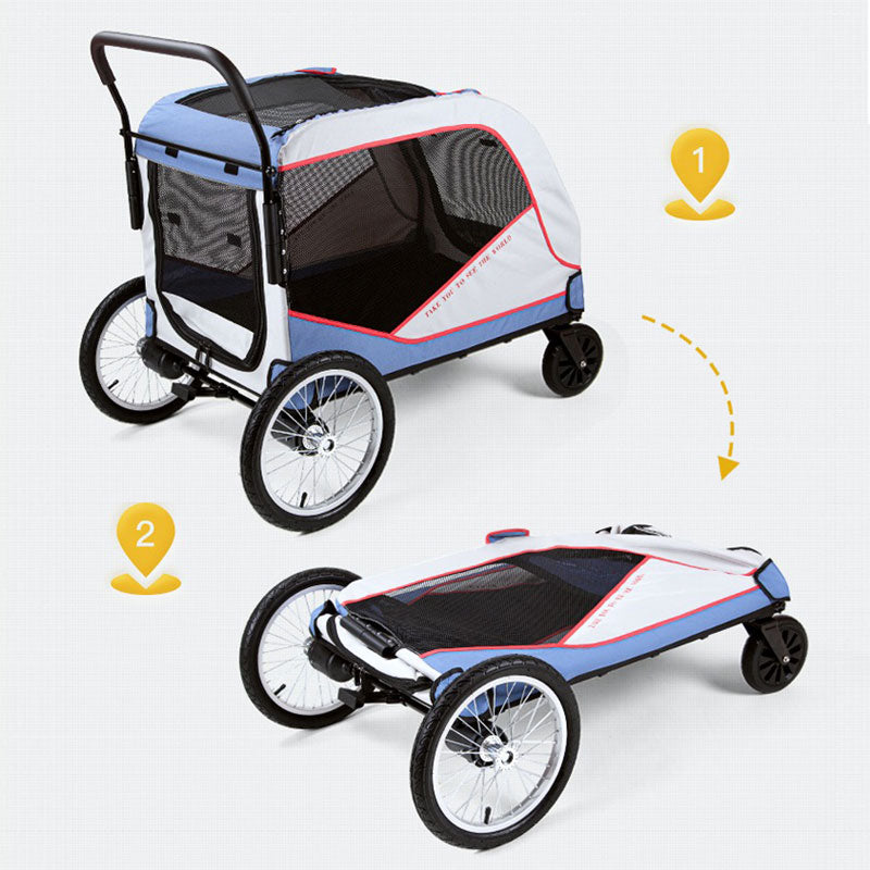 Large Lightweight Foldable Dog Stroller Pram