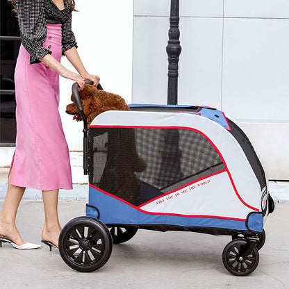 Large Lightweight Foldable Dog Stroller Pram