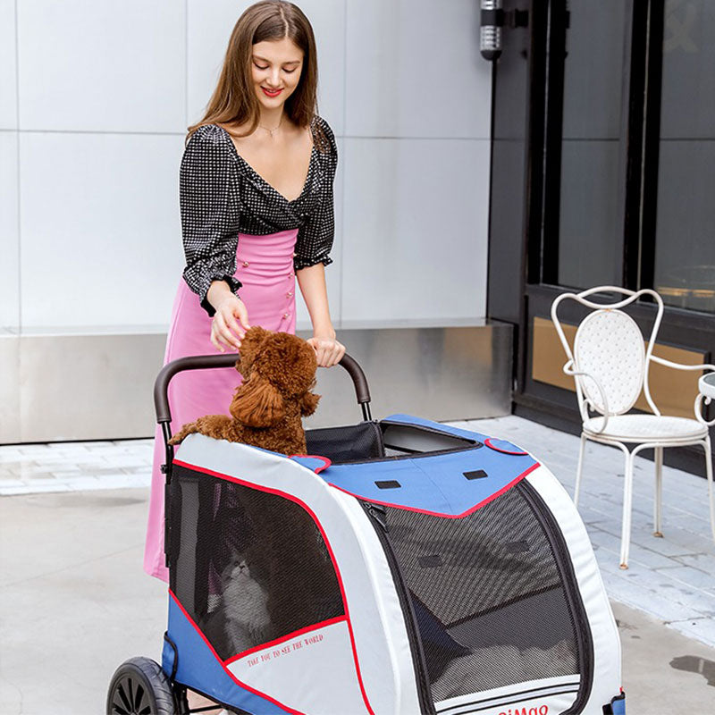 Large Lightweight Foldable Dog Stroller Pram