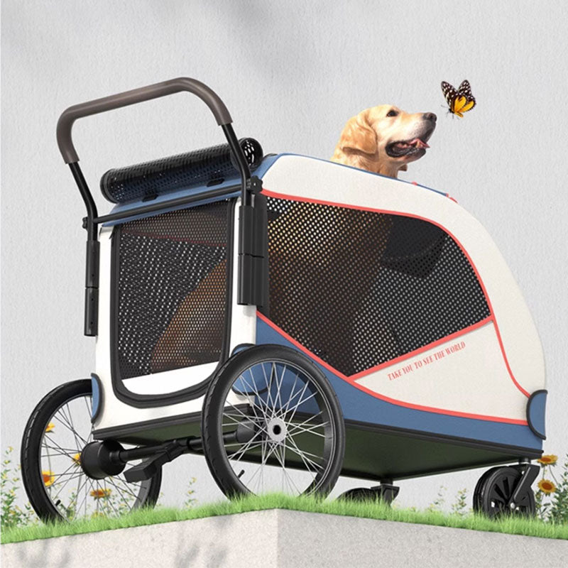 Large Lightweight Foldable Dog Stroller Pram