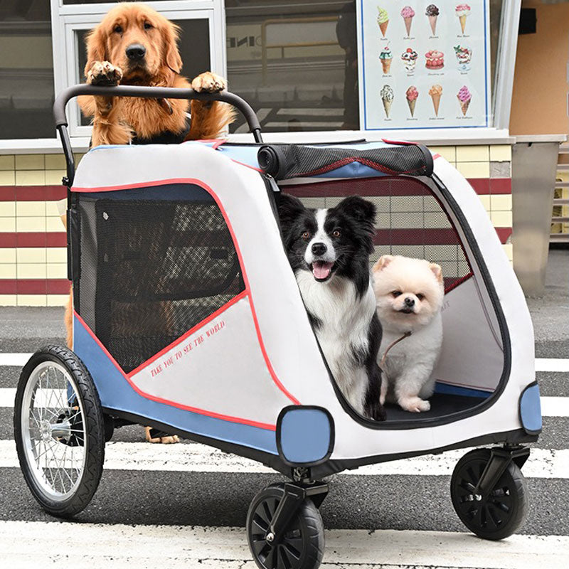 Large Lightweight Foldable Dog Stroller Pram