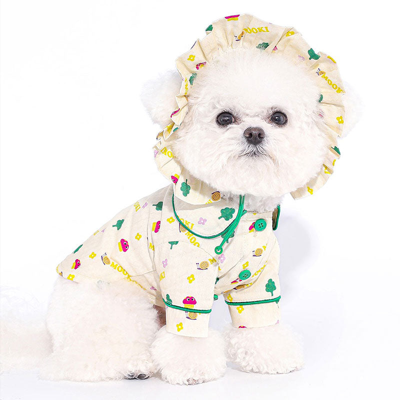 Nature Printed Pajamas Dog Clothes