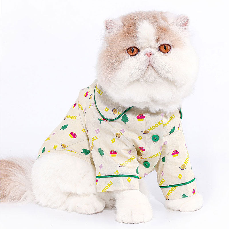 Nature Printed Pajamas Dog Clothes