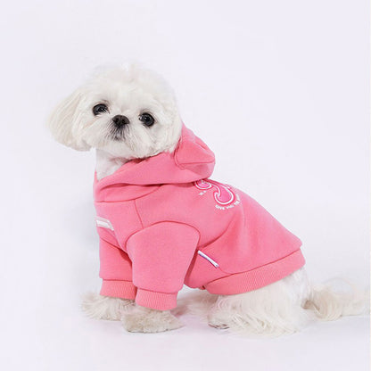 Pink Monster Wing Dog Hoodie Sweatshirt 