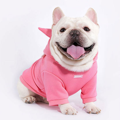 Pink Monster Wing Dog Hoodie Sweatshirt 