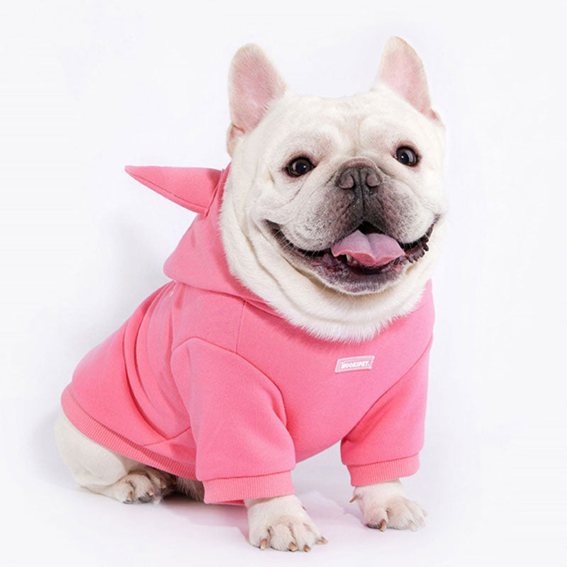 Pink Monster Wing Dog Hoodie Sweatshirt 