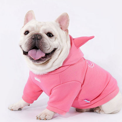 Pink Monster Wing Dog Hoodie Sweatshirt 