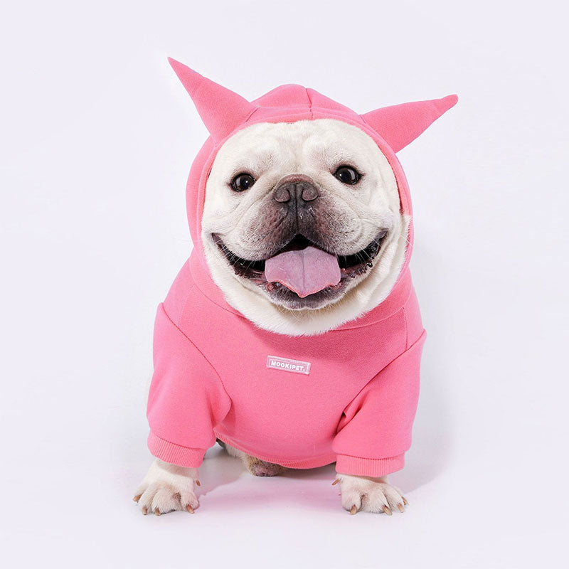 Pink Monster Wing Dog Hoodie Sweatshirt 