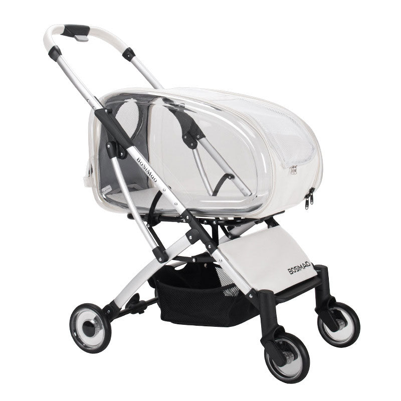 Transparent detachable dog stroller