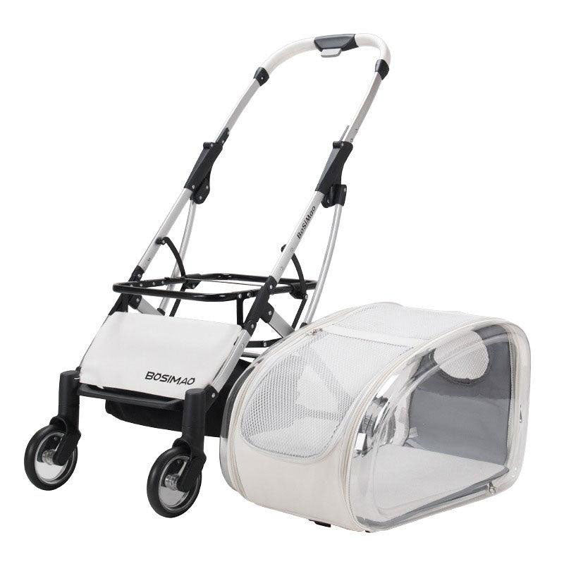 Transparent detachable dog stroller