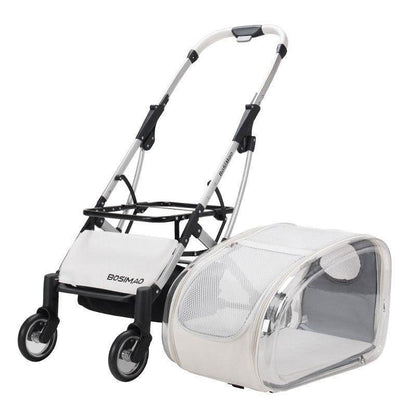 Transparent detachable dog stroller