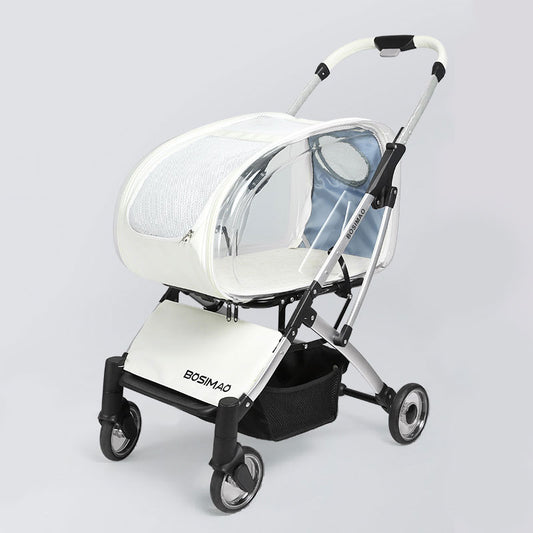 Transparent detachable dog stroller