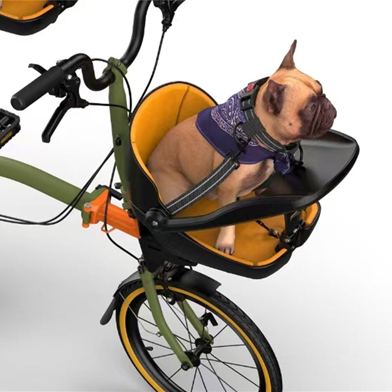 Upgrade Dog Front Bike Seat with Cushion