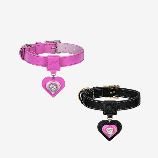 Utopia Jeweled Heart Dog Collar